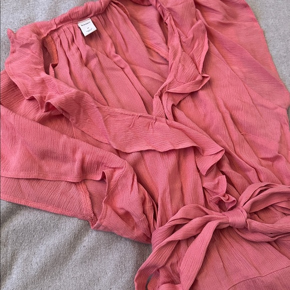 Old Navy Pink Ruffle Blouse - Picture 2 of 2